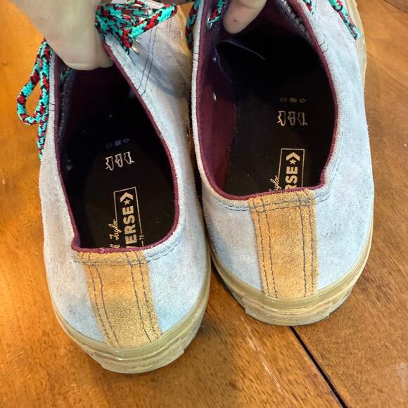 Converse Chuck Taylor All Star Suede Low Top Gray Trail Laces Mens 11.5 Retro - Picture 7 of 14